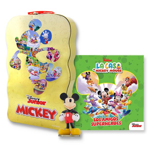 Los amigos superheroes + figura Mickey Mouse + Caja colecionadora