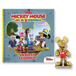 Un día en la granja + figura Mickey DORADO