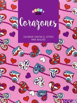 Corazones. Colorear contra el estrés para adultos