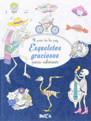Esqueletos graciosos para colorear