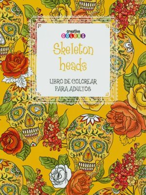 Skeleton heads. Libro de colorear para adultos